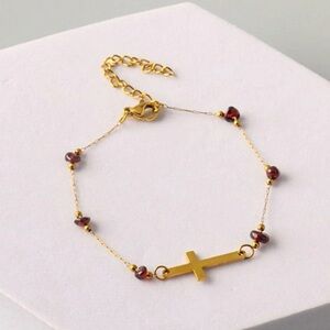 WOMEN'S FASHION GOLD CROSS BRACELET